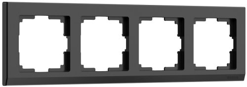 Рамка универсальная Werkel Stark 4-м. черный фото Рамка универсальная Werkel Stark 4-м. черный картинка